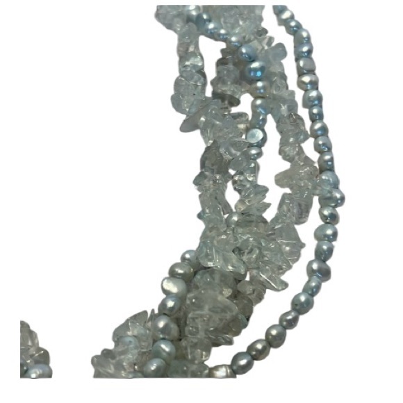 Chinese Jade Pendant, Rock Crystal and Pearl Multi-Strand Necklace. - Picture 3 of 4